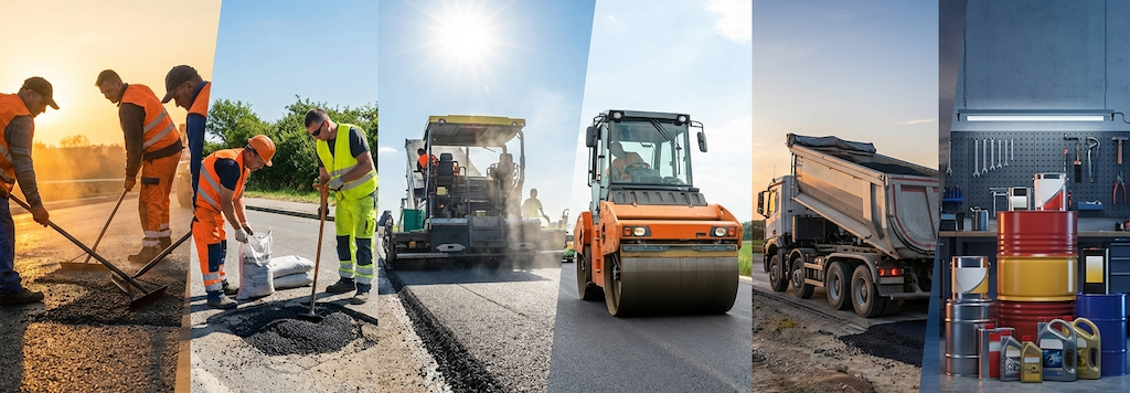Road construction — materials, machinery, and equipment