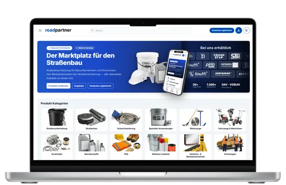 RoadPartner auf dem Laptop